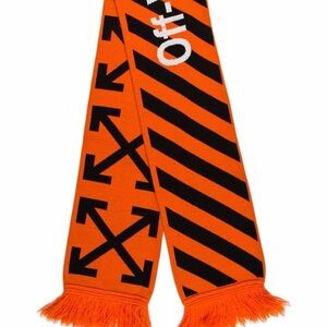 Off-White Diagonal Arrows scarf 🧡by Virgil Abloh - Orange & Black